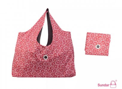 Bolsa de playa flores coral